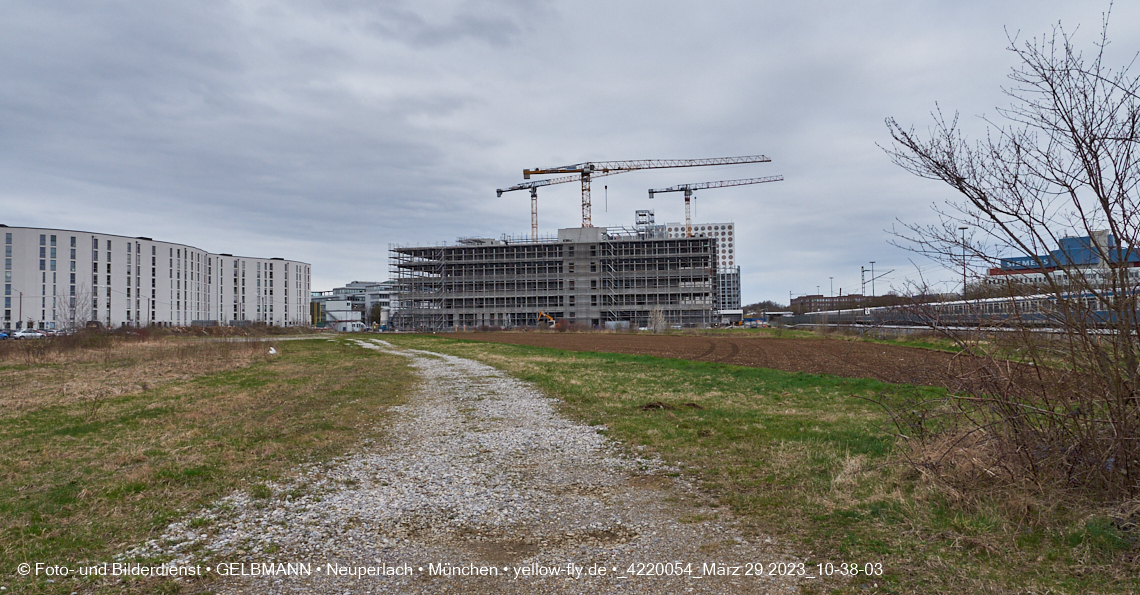 29.03.2023 - Baustelle REVO und Umgebung in Neuperlach